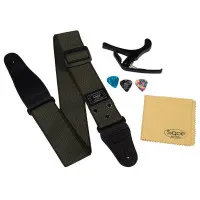 SQOE SQ-41B Гитара акустическая 41", дредноут с вырезом в комплекте с чехлом и аксессуарами