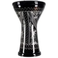 MEINL HE-3218 Дарбука алюминиевая, 10" х 18.25", чёрная с гравировкой