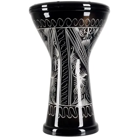 MEINL HE-3218 Дарбука алюминиевая, 10" х 18.25", чёрная с гравировкой