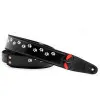 RightOn Straps Mojo Cat Ремень для гитары, текстиль/синтетика, черный, рисунок кошачьи лапки