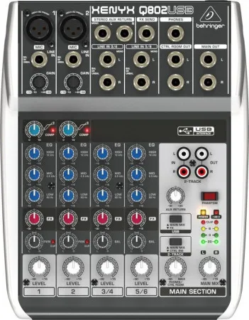 Микшерный пульт Behringer XENYX Q802USB
