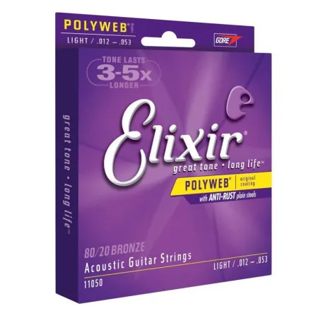 Набор струн для 6-струнной акустической гитары Elixir 11050 PolyWeb