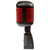 PROEL EIKON DM55V2RDBK Микрофон вокальный динамический "ретро", чёрный с красной ветрозащитой