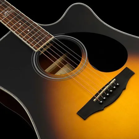 KEPMA D1C Sunburst Гитара акустическая Dreadnought, цвет санберст глянцевый