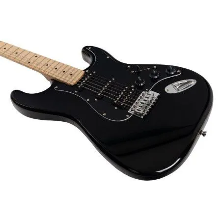 ROCKDALE Stars Plus HSS Maple Black электрогитара, стратокастер, H-S-S, тремоло бридж, цвет черный, 