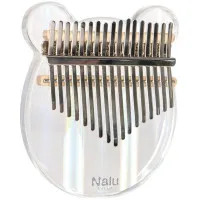 NALU NK-RBE Калимба "медвежонок" из прозрачного радужного акрила, ключ и чехол в комплекте