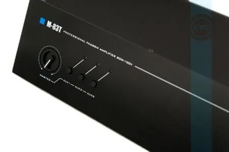 CVGaudio M-83T микшер - усилитель для систем Public Adress 80W-100V, 2MIC IN, 3 aux in, 2U корпус
