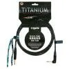 KLOTZ TI0450PR Шнур инструментальный Jack 1/4"(прямой) ⇔ Jack 1/4"(угловой), 4.5 метра, чёрный