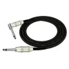 Kirlin IP-202PR 6M BK Шнур инструментальный JACK 1/4"(прямой) ⇔ JACK 1/4"(угловой), 6 метров, черный