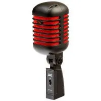 PROEL EIKON DM55V2RDBK Микрофон вокальный динамический "ретро", чёрный с красной ветрозащитой
