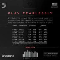D'Addario NYXL1074 Набор струн для 8-струнной электрогитары, размер 10-74