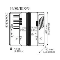 Аккордеон Weltmeister Achat 80 White Perle