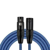 Kirlin MWC-270 6M BLA Шнур микрофонный XLR (female) ⇔ XLR (male), 6 метров, черный/синий