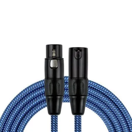 Kirlin MWC-270 10M BLA Шнур микрофонный XLR (female) ⇔ XLR (male), 10 метров, черный/синий