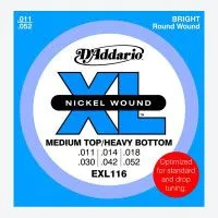 Набор струн для 6-струнной электрогитары D`ADDARIO EXL116