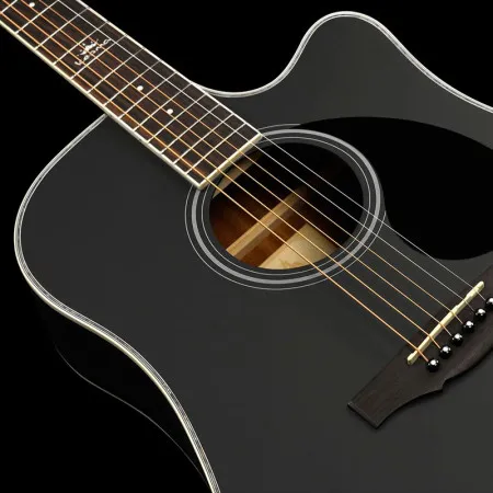 KEPMA D1CE Black Matt Гитара электроакустическая Dreadnought, цвет черный матовый
