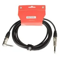 FORCE FGC-09/3L Шнур инструментальный Jack 1/4"(прямой) ⇔ Jack 1/4"(угловой), 3 метра