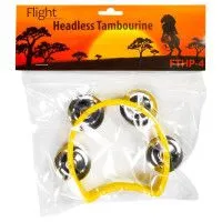 FLIGHT FTHP-4 YW Тамбурин без мембраны, 4 пары джинглов, цвет желтый
