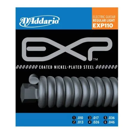 Набор струн для 6-струнной электрогитары D`ADDARIO EXP110