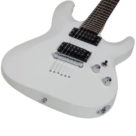 SCHECTER C-6 DELUXE SWHT Электрогитара, Stratocaster, цвет матовый белый