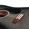 Martinez FAW-802-12 TBK Гитара акустическая 41",12 струн, Dreadnought, цвет прозрачный черный