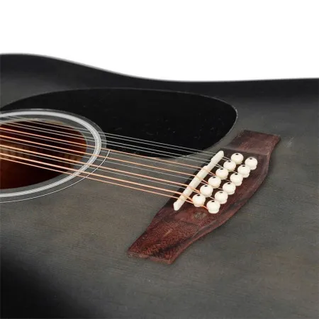 Martinez FAW-802-12 TBK Гитара акустическая 41",12 струн, Dreadnought, цвет прозрачный черный