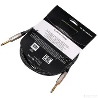 LEEM FBS-3(BK/WH) Шнур инструментальный JACK 1/4"(прямой) ⇔ JACK 1/4"(прямой), 3 м., черный/белый
