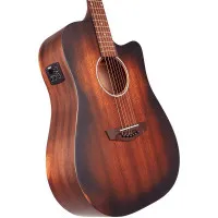 D'Angelico Premier Bowery LS AM Гитара электроакустическая, Dreadnought, античный коричневый бёрст