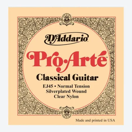 Набор струн для 6-струнной классической гитары D`ADDARIO EJ45