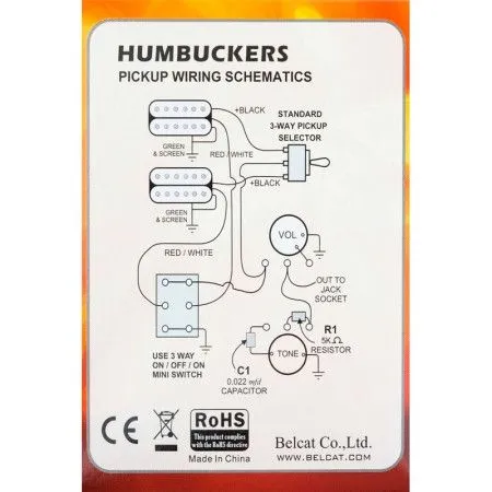 BELCAT BH-32Bridge-WH Звукосниматель магнитный, хамбакер, бриджевый, белый
