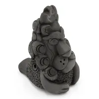 Керамика Щипановых SB12 Свистулька большая Лев черный