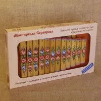 Мастерская Сереброва (к1-кс-05) Ксилофон диатонический, 12 пластин с росписью