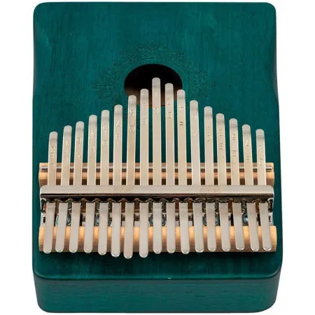 BEE EK04 Калимба 17 язычков, красное дерево, гравировка ЦВЕТОК, цвет синий, аксессуары в комплекте