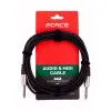 FORCE FGC-20/3 Шнур инструментальный Jack 1/4"(прямой) ⇔ Jack 1/4"(прямой), 3 метра