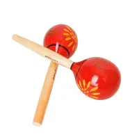 Fleet FLT-MA1750-1 Маракасы деревянные (пара), большие, красные с узорами