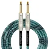 Kirlin IWB-202PFGL 6M WBT Шнур гитарный JACK 1/4"(прямой) ⇔ JACK 1/4"(угловой), 6 м, бирюзовая волна