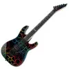 ESP LTD MIRAGE DELUXE '87 RBCRK Электрогитара 6-струнная, черная, с рисунком Rainbow Crackle