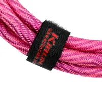 Kirlin IWB-202PFGL 3M WPP Шнур гитарный JACK 1/4"(прямой) ⇔ JACK 1/4"(угловой), 3 м, розовая волна