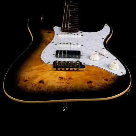 JET JS-450 QTBR Электрогитара, Stratocaster, цвет коричневый прозрачный