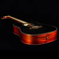 KEPMA EDCE K10 Black Matt Гитара трансакустическая Dreadnought, цвет черный матовый