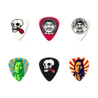 Dunlop JVHPT02H Набор из 6-ти медиаторов John Van Hamersveld Jimi, толстые, в металлическом боксе