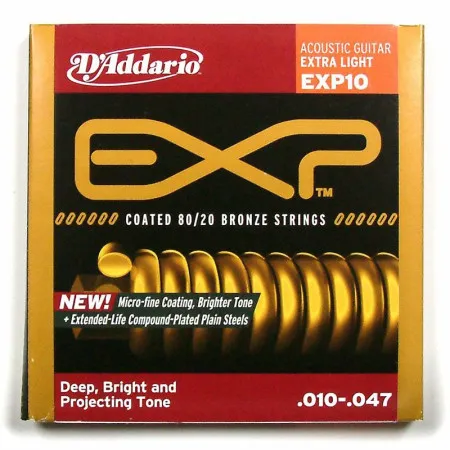 Набор струн для 6-струнной акустической гитары D`ADDARIO EXP10