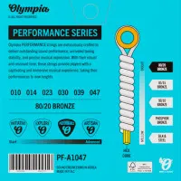 Olympia PF-A1047 Набор струн для 6-ти струнной акустической гитары 80/20 Bronze, размер 10-47