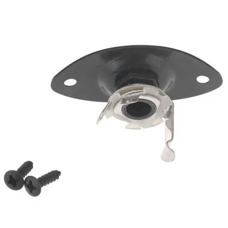 Musiclily M509 Выходной разъем электрогитары с накладкой JACK 1/4" (female), овальный, черный