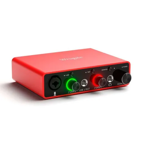 Wrugste GV-AR001B USB аудио интерфейс, 2 входа (XLR+Jack)/2 выхода