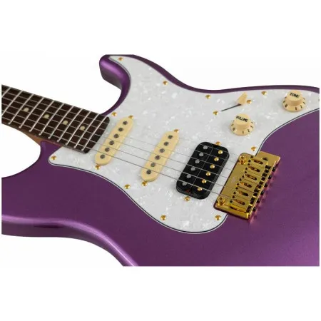 JET JS-480 VI G Электрогитара, Stratocaster, цвет фиолетовый металлик, золотая фурнитура