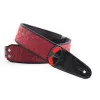 RightOn Straps Mojo Sandokan Red Ремень для гитары, экокожа, чёрный/красный