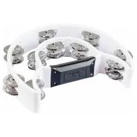 EASTTOP DF103 WHITE Тамбурин двойной полукруг, пластик, 10 пар сдвоенных джинглов, цвет белый