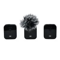 DK MP-9 Радиосистема, 2 петличных микрофона-передатчика + накамерный приемник, 2.4 ГГц