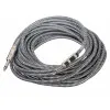 Foix XA06-BK Шнур инструментальный Jack 1/4"(прямой) ⇔ Jack 1/4"(прямой), 6 метров, черный/белый